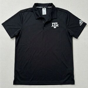 Adidas Texas A&M Men's Black Polo Shirt